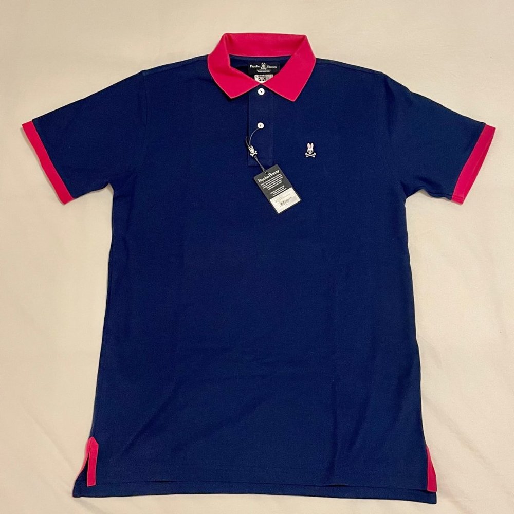 Psycho Bunny Checkered Collar Polo Shirt